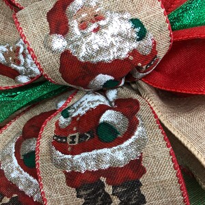 Rustic Christmas Bow Santa Christmas Wreath Bows. Rustic Christmas ...