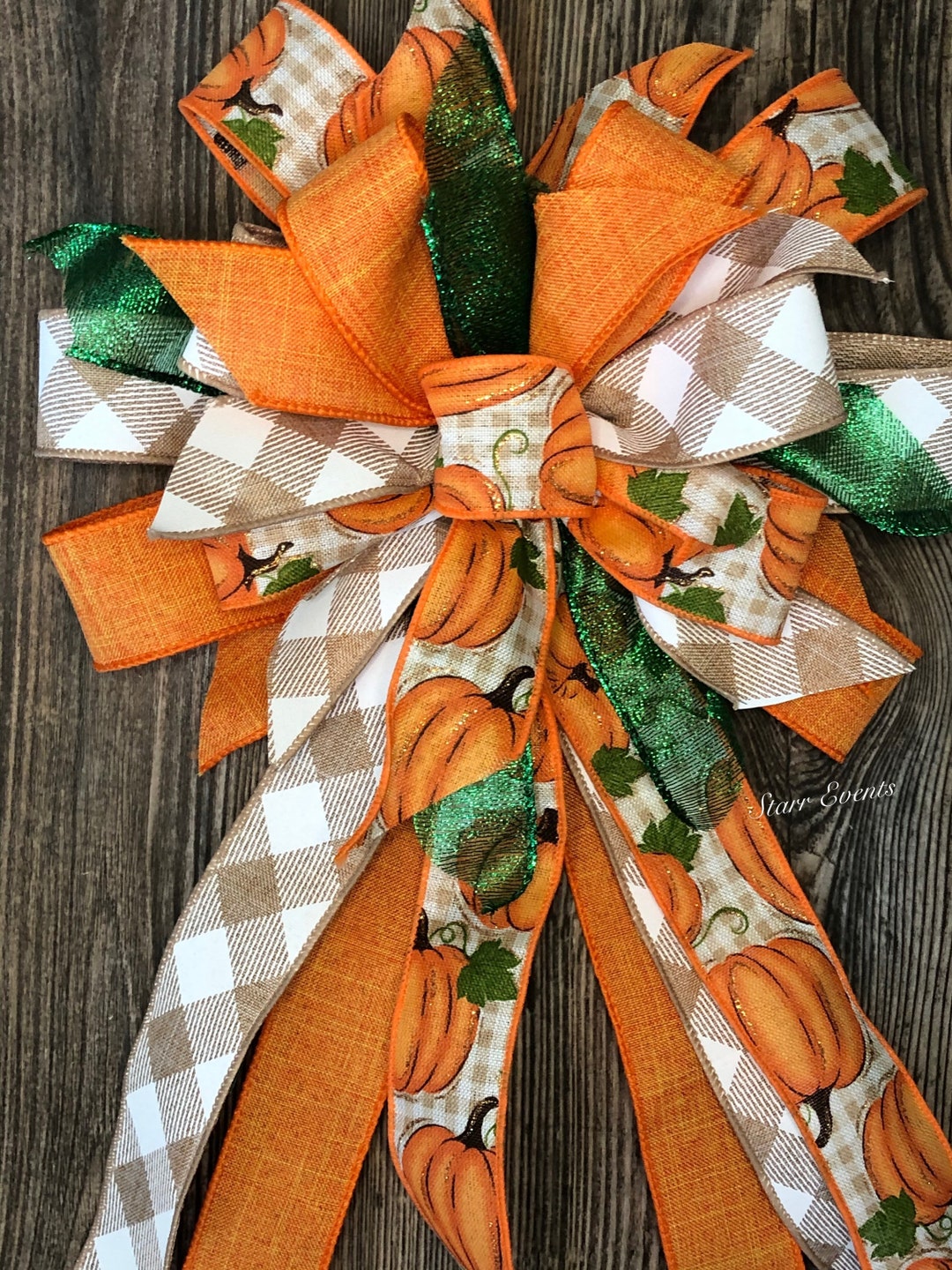 Fall Wreath Bow. Plaid Bows for Wreaths Plaid Fall Bows. - Etsy