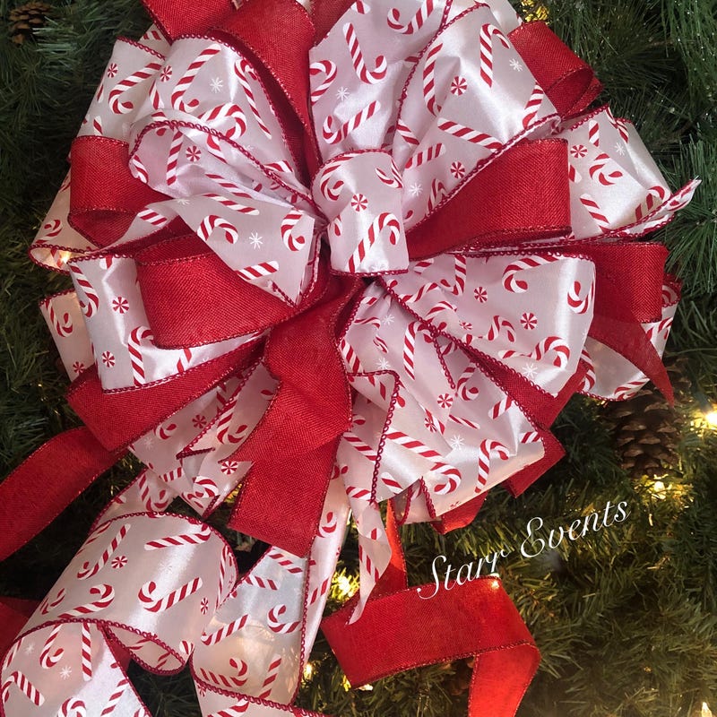 Candy Cane Tree Topper - Etsy