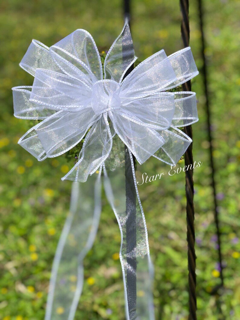 Wedding bows for pews. Wedding decor. Wedding decorations. | Etsy