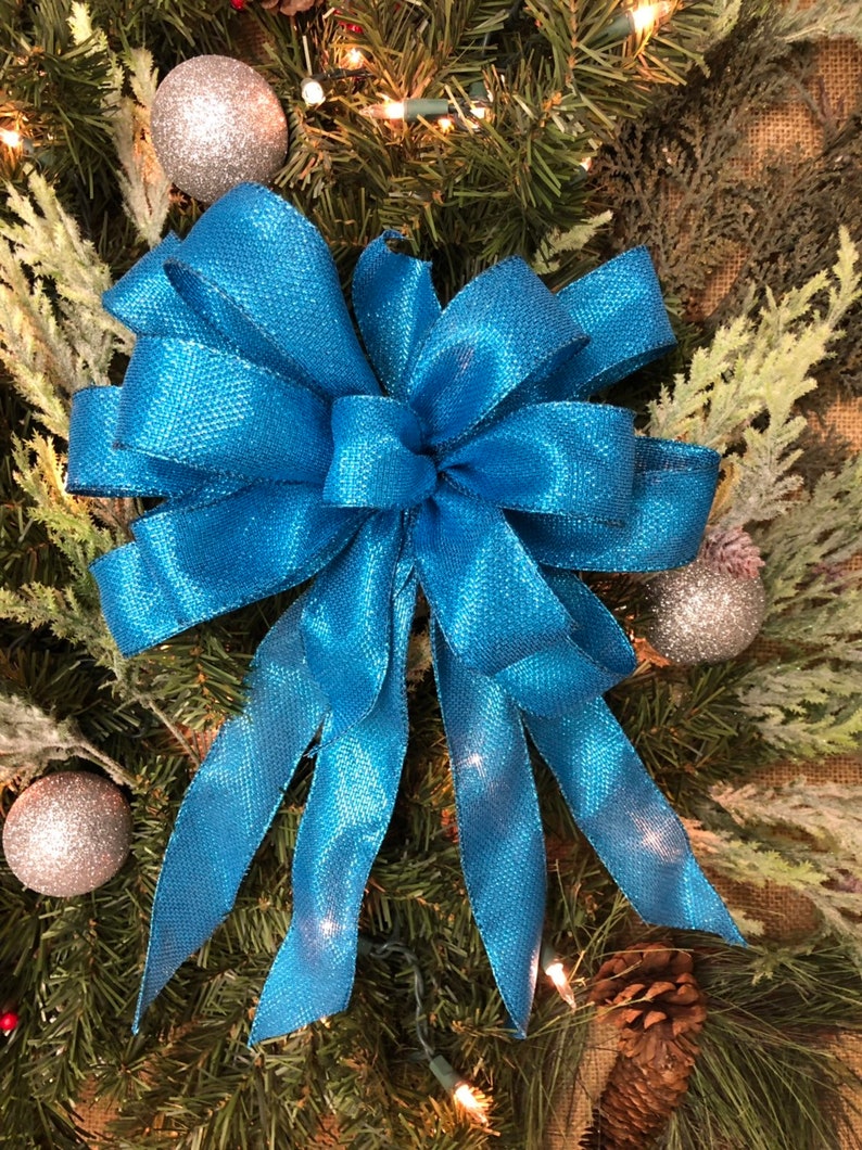 Blue Christmas bows blue Christmas decor Blue Christmas wreath bows Blue wreath supplies Blue Christmas decorations