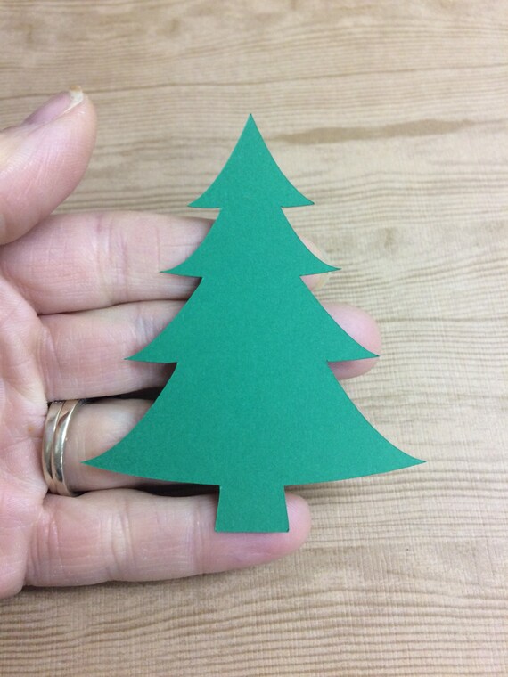 Christmas tree die cuts. Set of 10 pine tree cut outs. Etsy