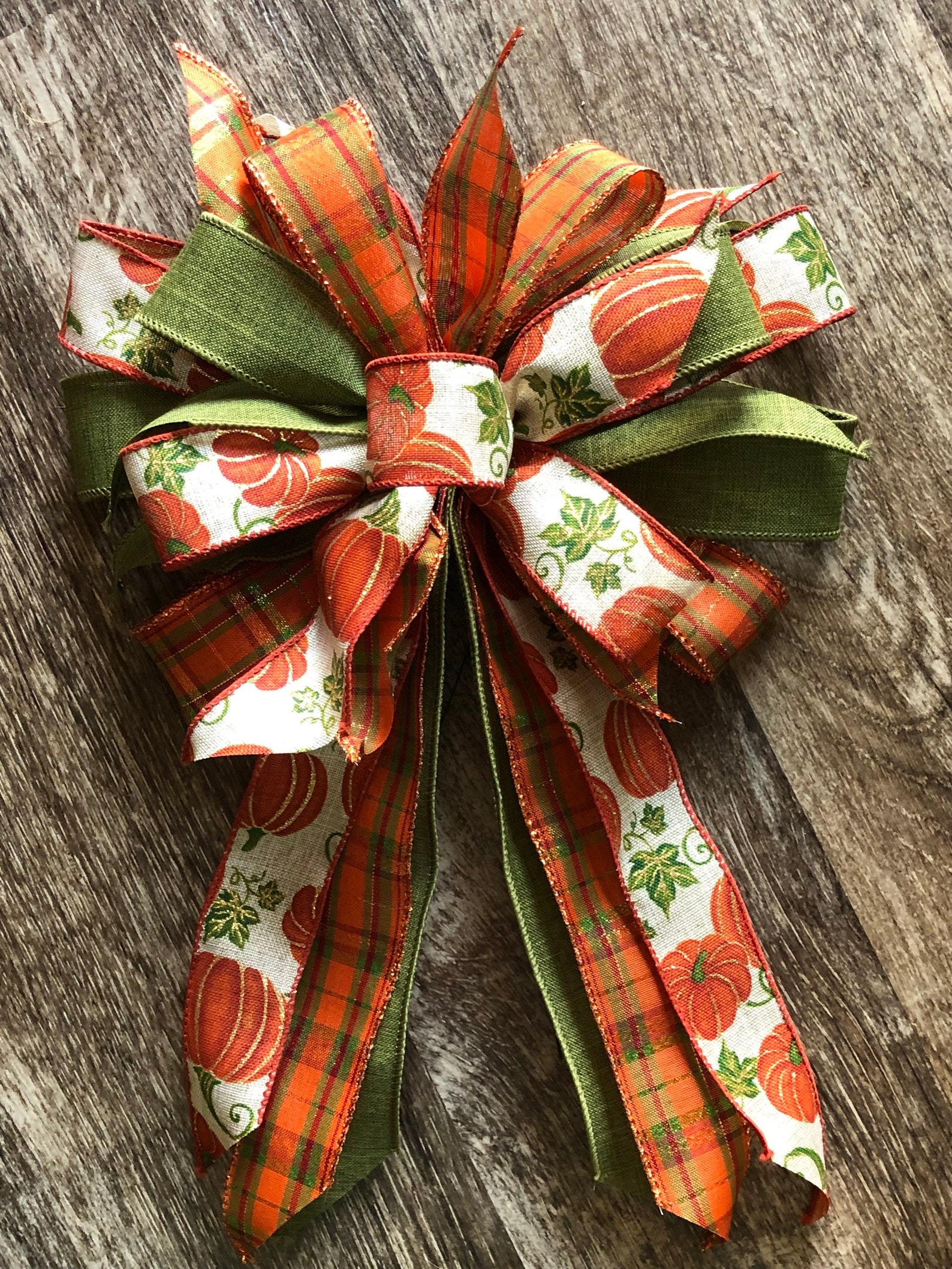 Fall Wreath Bow Bows for Wreaths Fall Bows With Pumpkins Fall Etsy