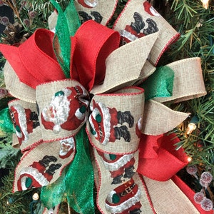 Rustic Christmas Bow Santa Christmas Wreath Bows. Rustic Christmas ...