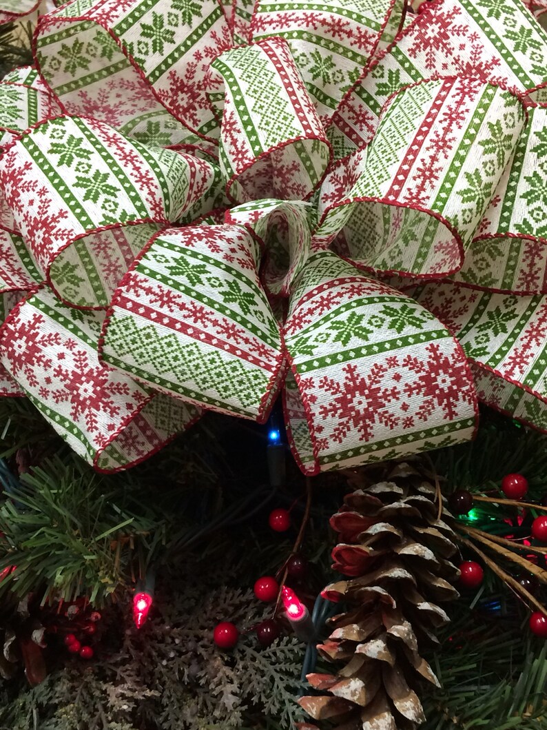 Christmas tree topper Christmas tree bows. Sweater Christmas ribbon. Christmas decor. Christmas decorations. Christmas door decor. bild 8