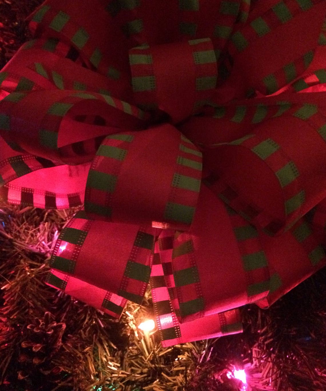 Red and green Christmas tree topper. Christmas bows with 4 Etsy