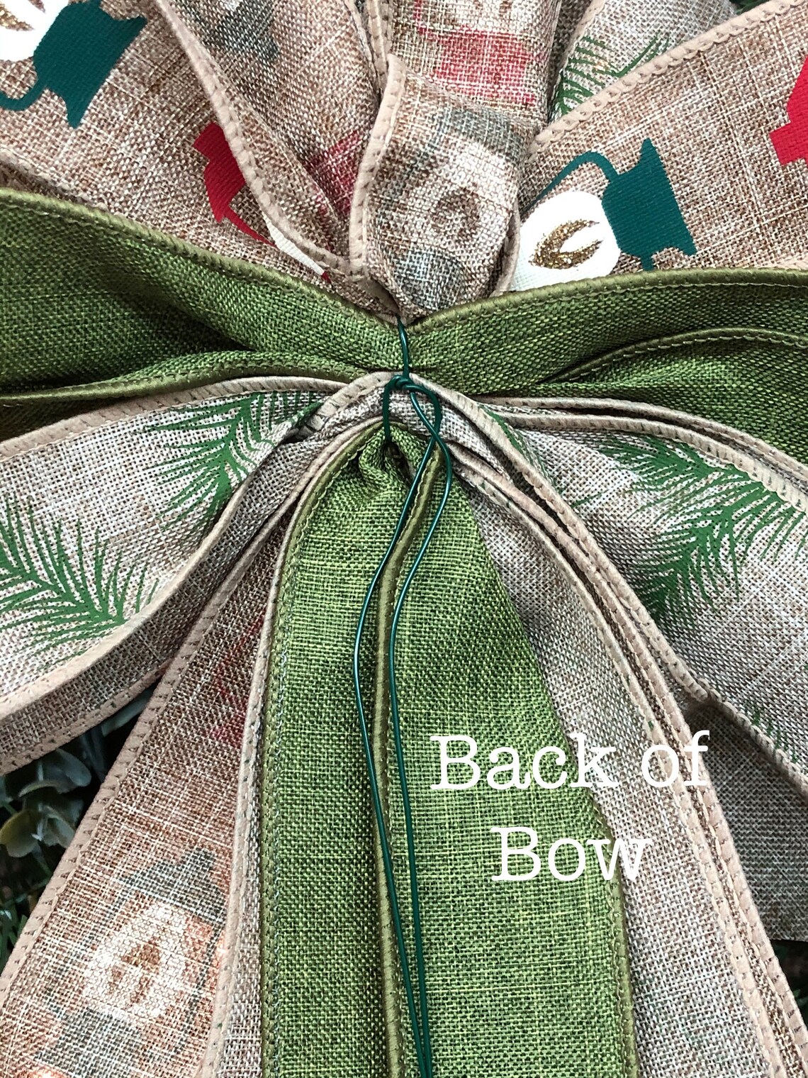 Christmas Wreath Bows Christmas Decorations Bows With Lanterns Etsy