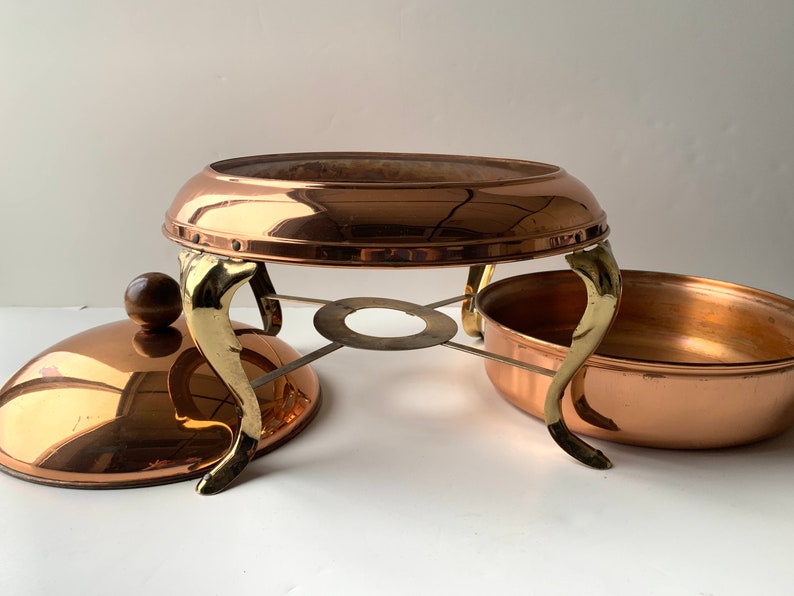 Vintage French Chafing Dish Copper and Brass Etsy