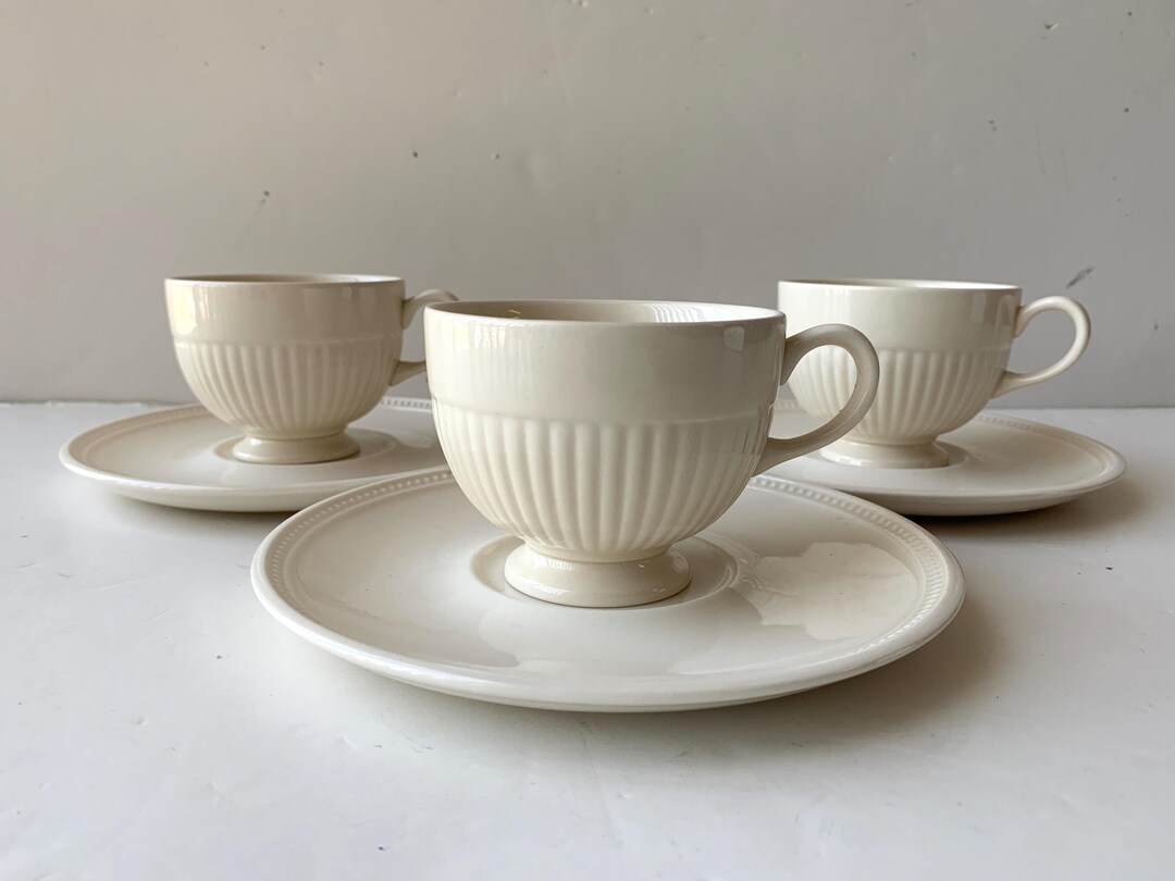 Wedgwood Vintage Cups and Saucers Set of 3 - Etsy