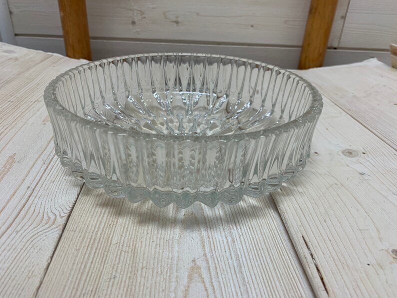 Vintage Glass Serving Bowl Etsy