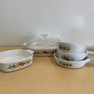 Corning Spice of Life 6 pc Set of Casserole Dishes and Lid
