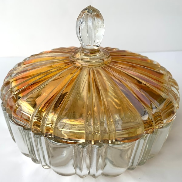 Vintage Carnival Glass Candy Dish