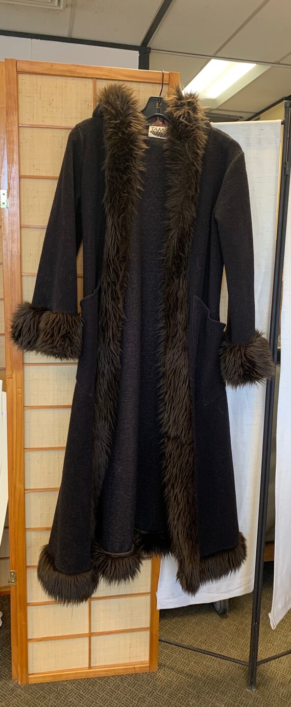 Tamo Design faux fur collar coat