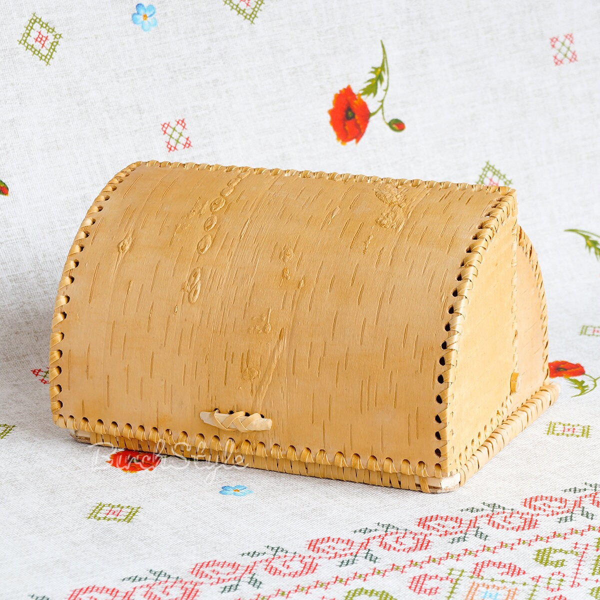 Small wooden bread box Vintage style farmhouse birch bark Etsy
