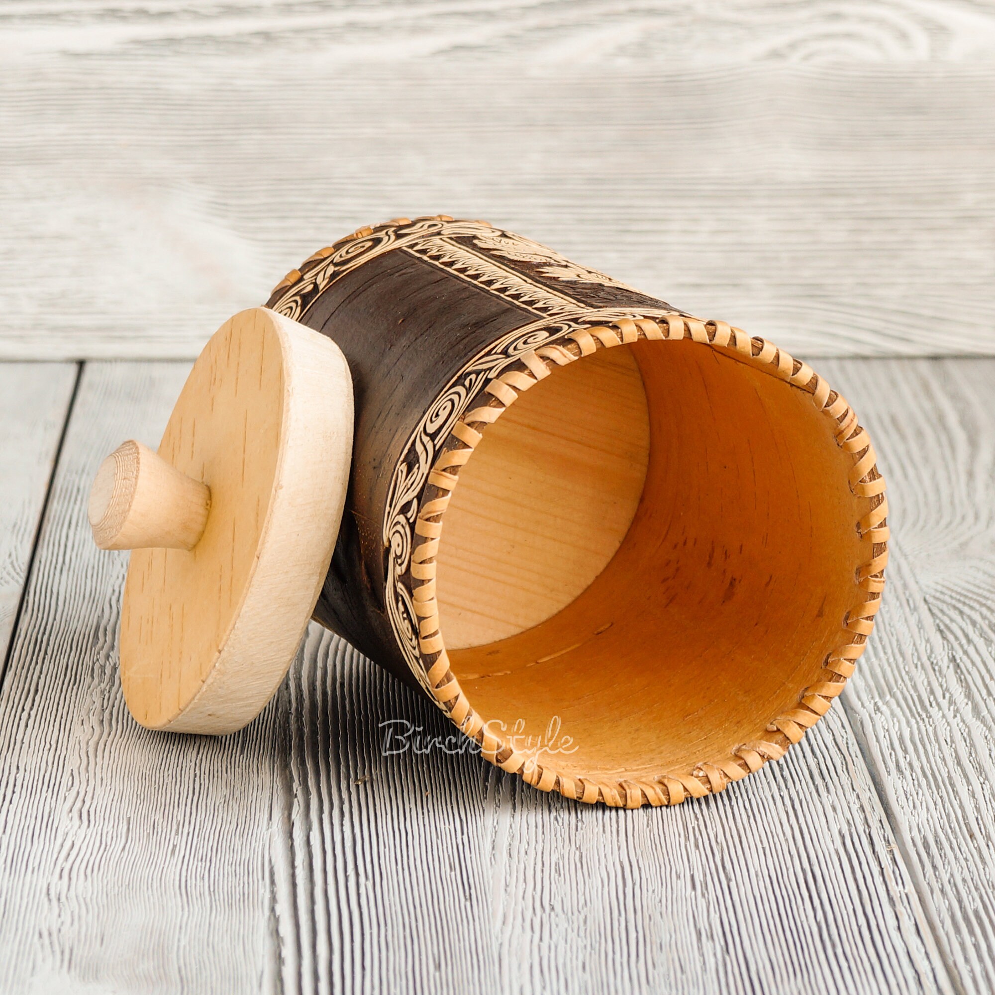 Bote de cocina de madera rústica con adorno de gallo bote de | Etsy