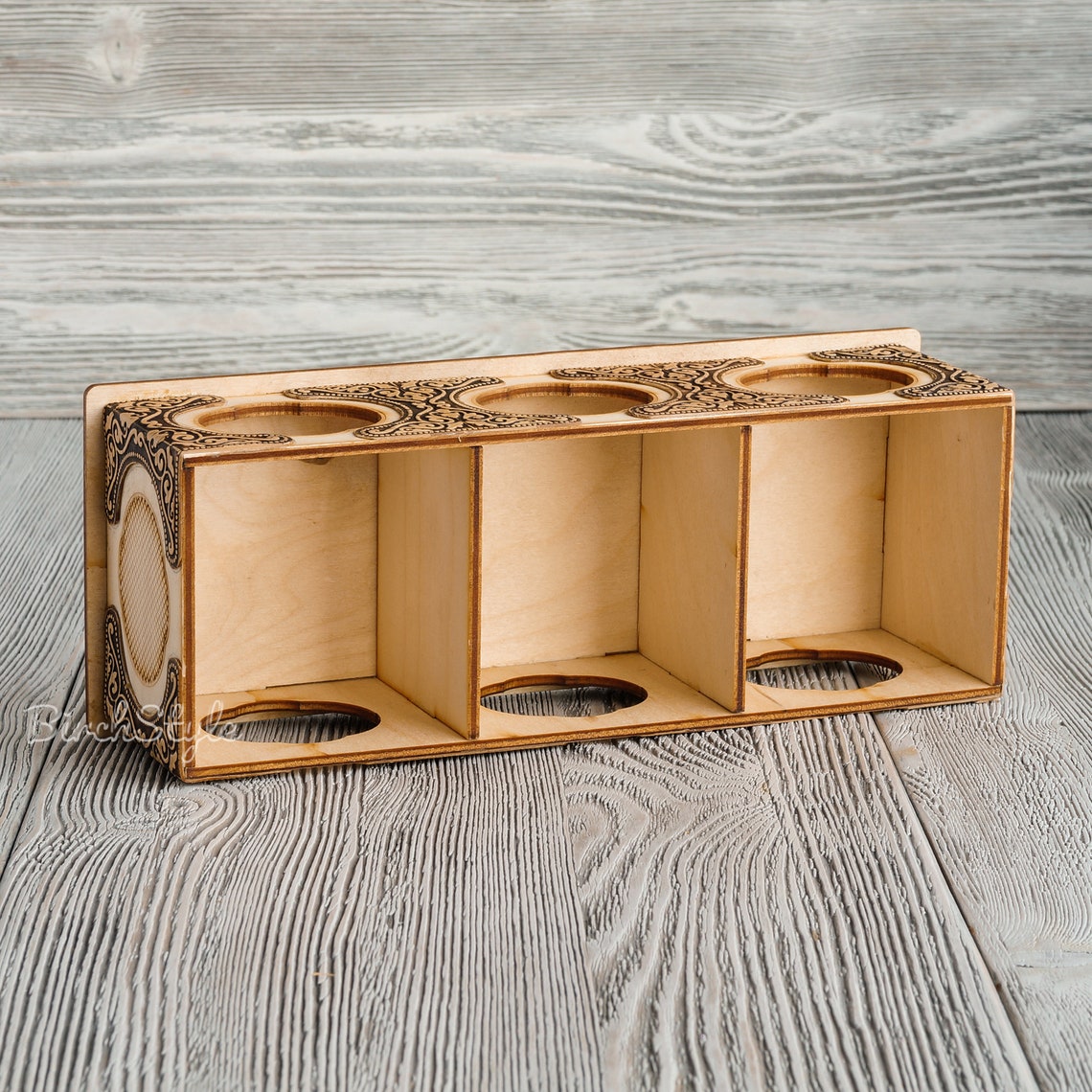 Boîte de rangement de sachets de thé en bois avec 3 Etsy