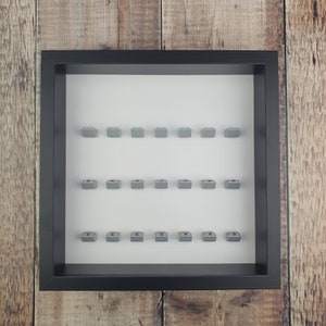 Displaylijst voor LEGO-minifiguren | Op maat gemaakte minifiguurvitrine [nieuw] [zwarte lijst] [27 x 27 cm]