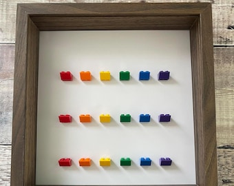 Rainbow LEGO® Minifigure Display Frame