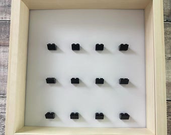 Display Frame for LEGO minifigures | Custom Minifig Display Frame [New] [Birch Colour Frame] [27cm x 27cm]