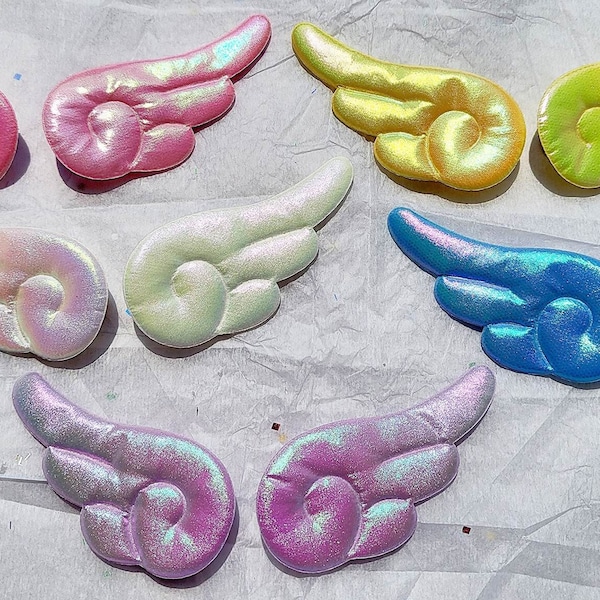 Kawaii Pastel Goth Angel Cupid Wing Hair Clips