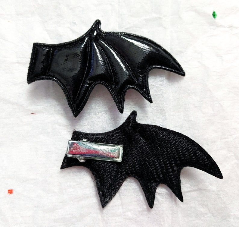 Kawaii Goth Devil Bat Wing Costume Cosplay Accessory Hair Clip Pair ...