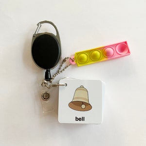 Keyring Visuals for Lanyard, Support Cards, Support for Early Learning, Special Education Cards, Lanyard Visual Cards, Communication Cards