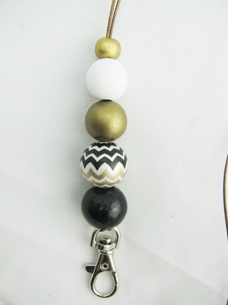 Beaded Lanyard for Badges, Lanyard for Keys, Beaded Lanyard, Teacher