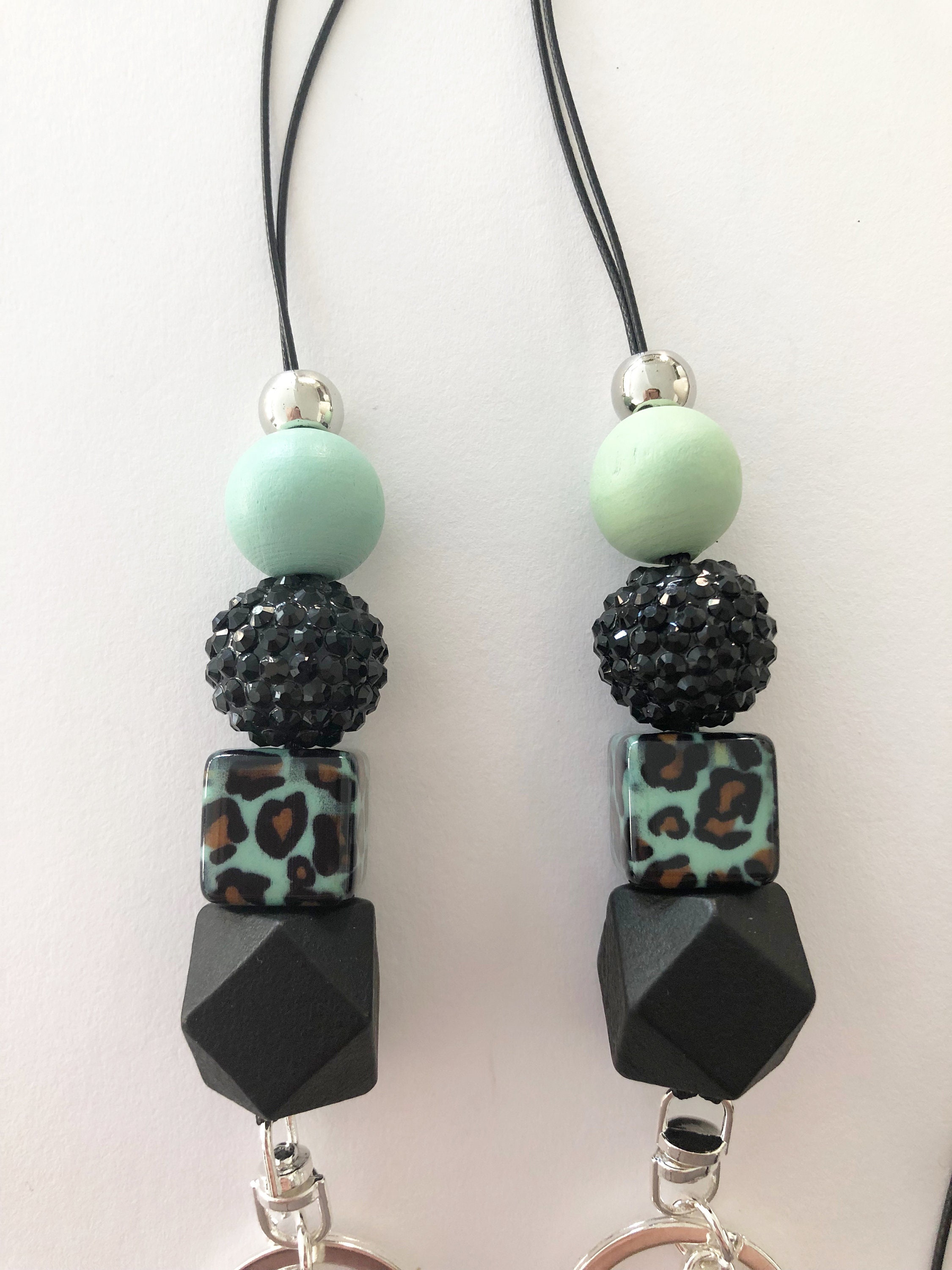 Animal Print Lanyard Beaded Lanyard for Badges Lanyard for | Etsy