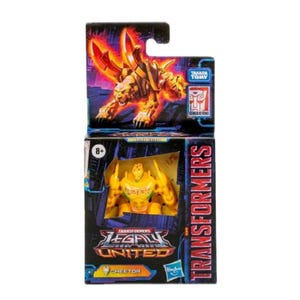 May include: A boxed Transformers Legacy United Cheetor action figure. The packaging features a vibrant illustration of Cheetor in both robot and beast modes, with the Takara Tomy and Hasbro logos. The figure is recommended for ages 8 and up.