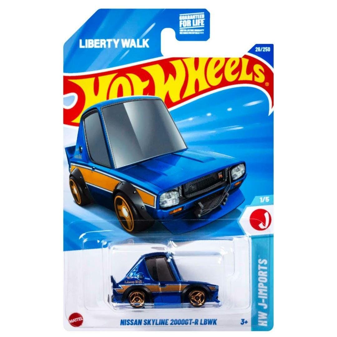 Hot Wheels Nissan Skyline 2000GT-R LBWK Blue J-import Tooned - Etsy