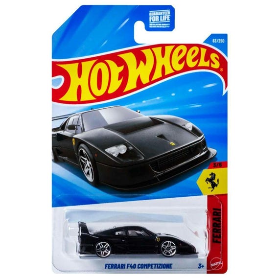 Hot Wheels Ferrari F40 Competizione Black - Etsy