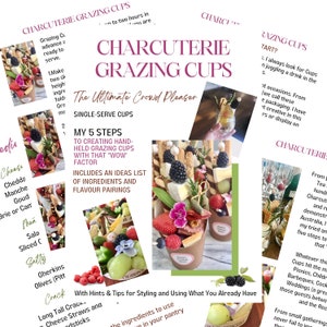 Charcuterie Cups How to Build your Grazing Cups Party Food Step by Step Instruction Digital Download Printable
