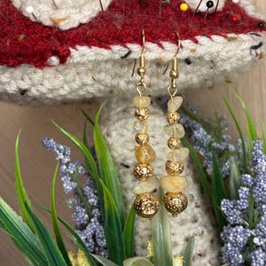 Gold and Citrine Earrings