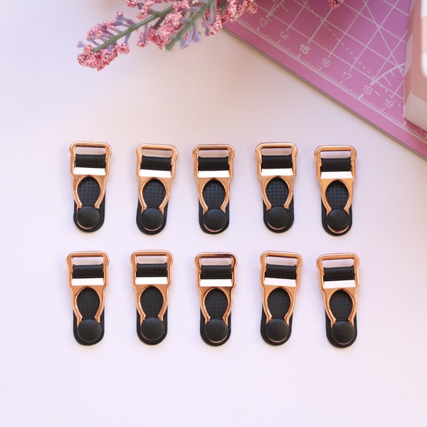 Clips de suspension en métal doré rose et noir 12 mm (1/2")