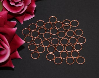 10 pcs 12mm (1/2") Rose Gold Metal Rings for Bramaking Bra Strap Camisole Lingerie Making