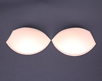 Thin Padding Molded Bra Cups with Seams, Inserts or Sewn In for Lingerie or Swimwear