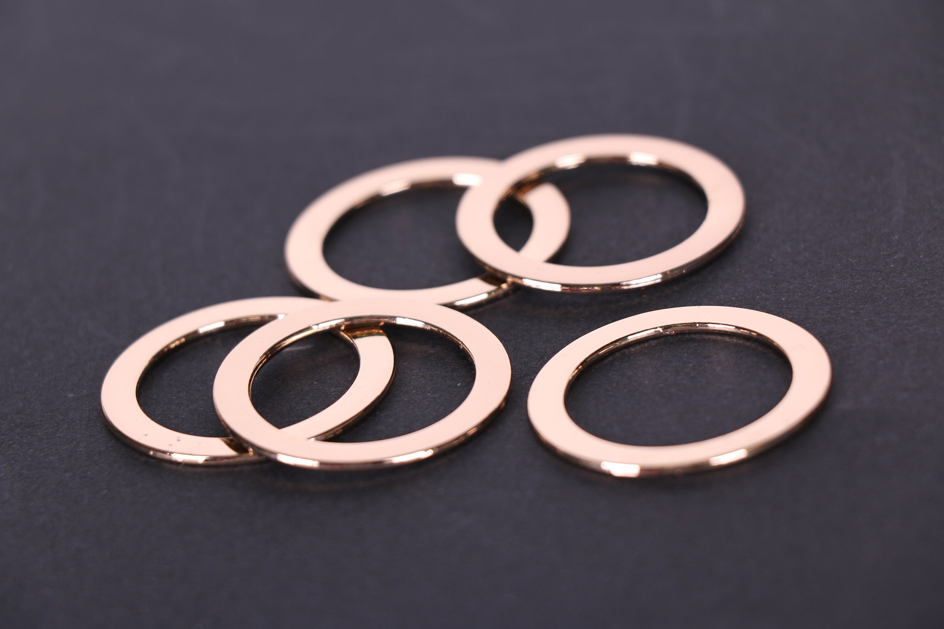 Light Gold Swimsuit Ring 24 Mm 1 Pair Swimwear Rings Etsy
