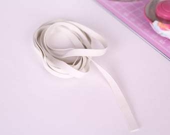 White Swimwear Elastic 6 mm (1/4")