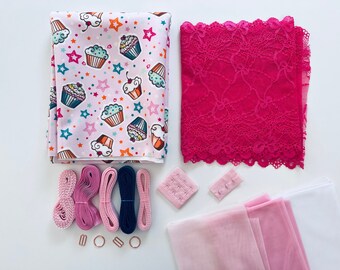 Bra Making Kit - Sweets & Cupcakes Scuba