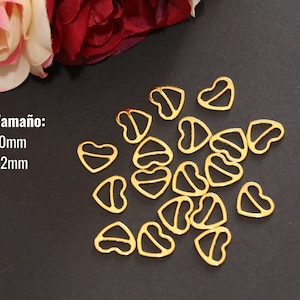 Gold Heart SLIDERS SETS for Bra Making Lingerie - 10mm/12mm