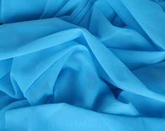 Turquoise Blue Stretch Mesh - 1/2 Meter