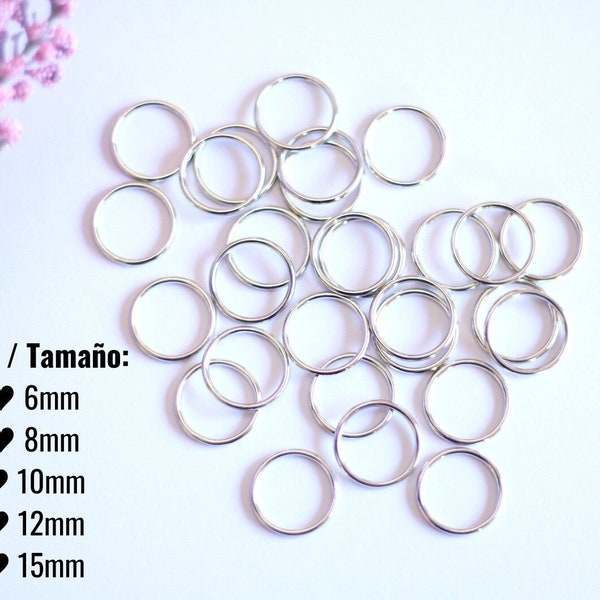 Silver Metal RINGS for Bra Making Lingerie - 6mm/8mm/10mm/12mm/15mm