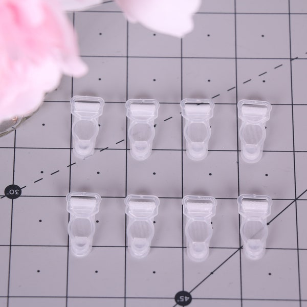 Clips transparents pour porte-jarretelles 12 mm (1/2")
