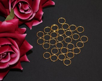 10 pcs 12mm (1/2") Gold Metal Rings for Bramaking Bra Strap Camisole Lingerie Making