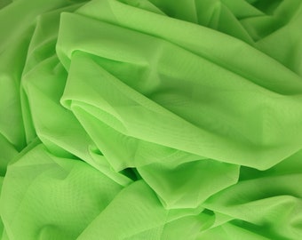 Lime Green Stretch Mesh - 1/2 Meter