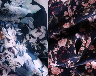 Floral Velvet Fabric. Sold by 1/2 meter.