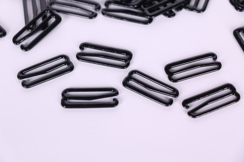 Black G-HOOKS for Swimwear Bra Making Lingerie 25mm or 1 inch image 4