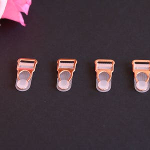 Rose Gold Metal Suspender Clips 12 mm (1/2")