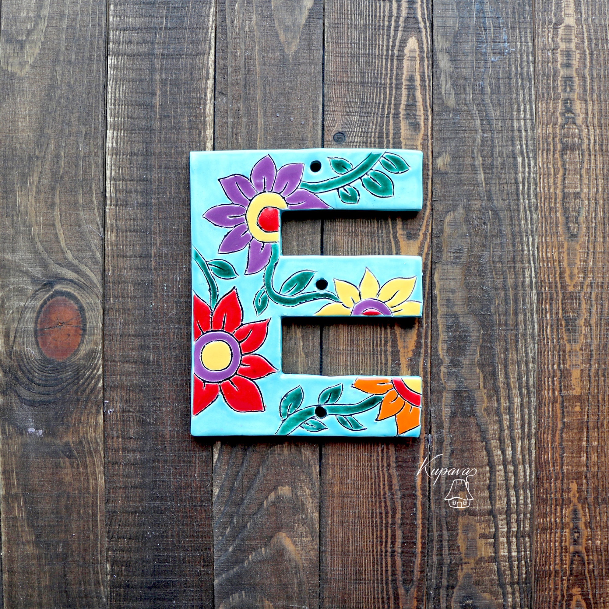 Ceramic Letter for Custom Name Sign Personalized Wall Decor Etsy