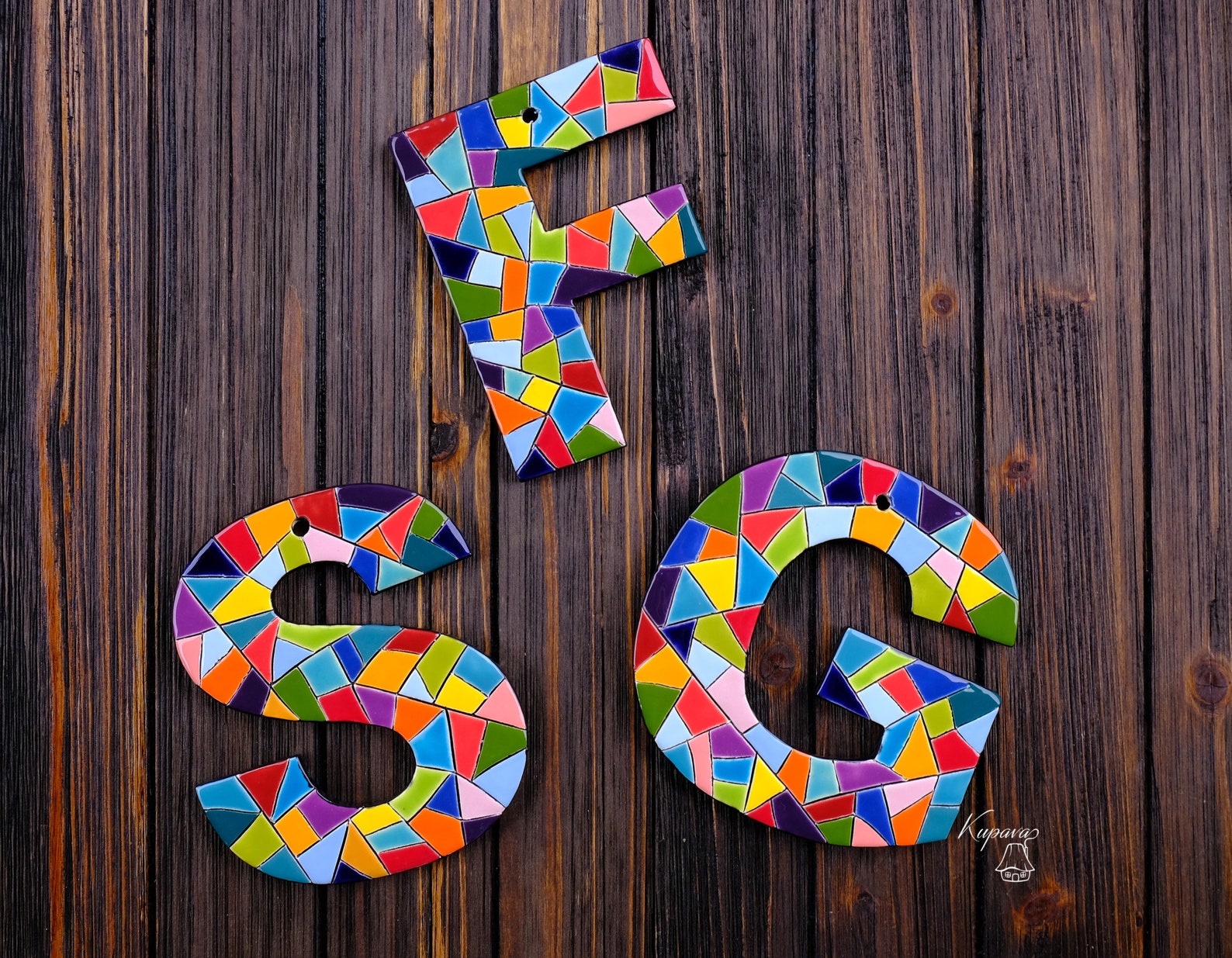 Word Tiles, Ceramic Custom Letter, Name Sign, Mosaic Door Sign ...
